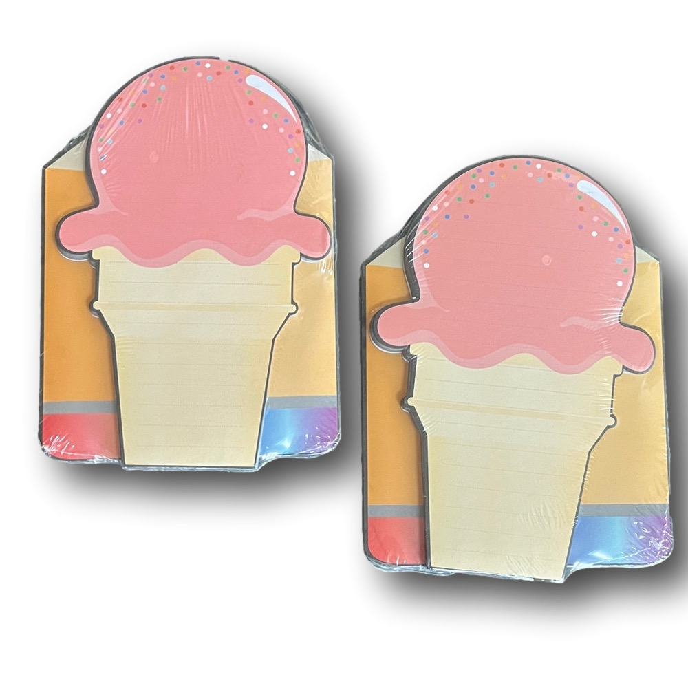 ♥️4 pc Stationary Ice Cream Cone & Pencil Notepads